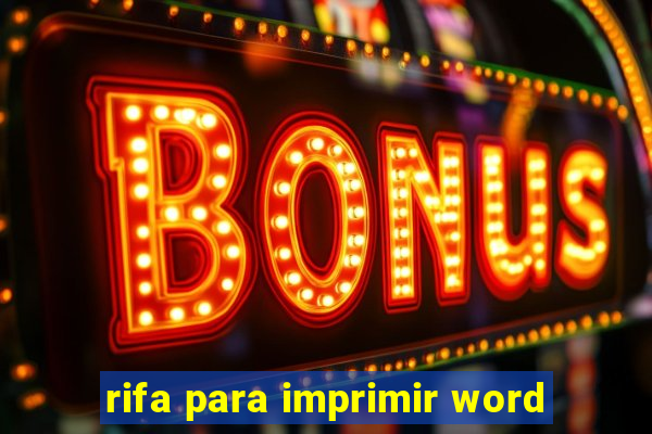 rifa para imprimir word