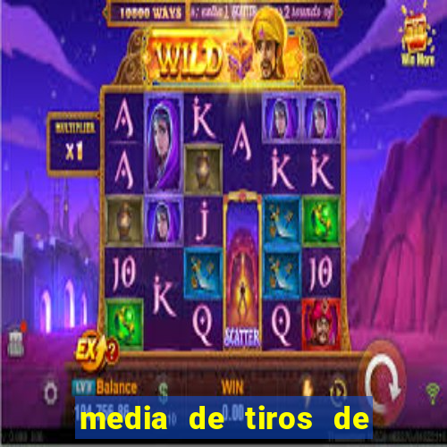 media de tiros de meta por jogo